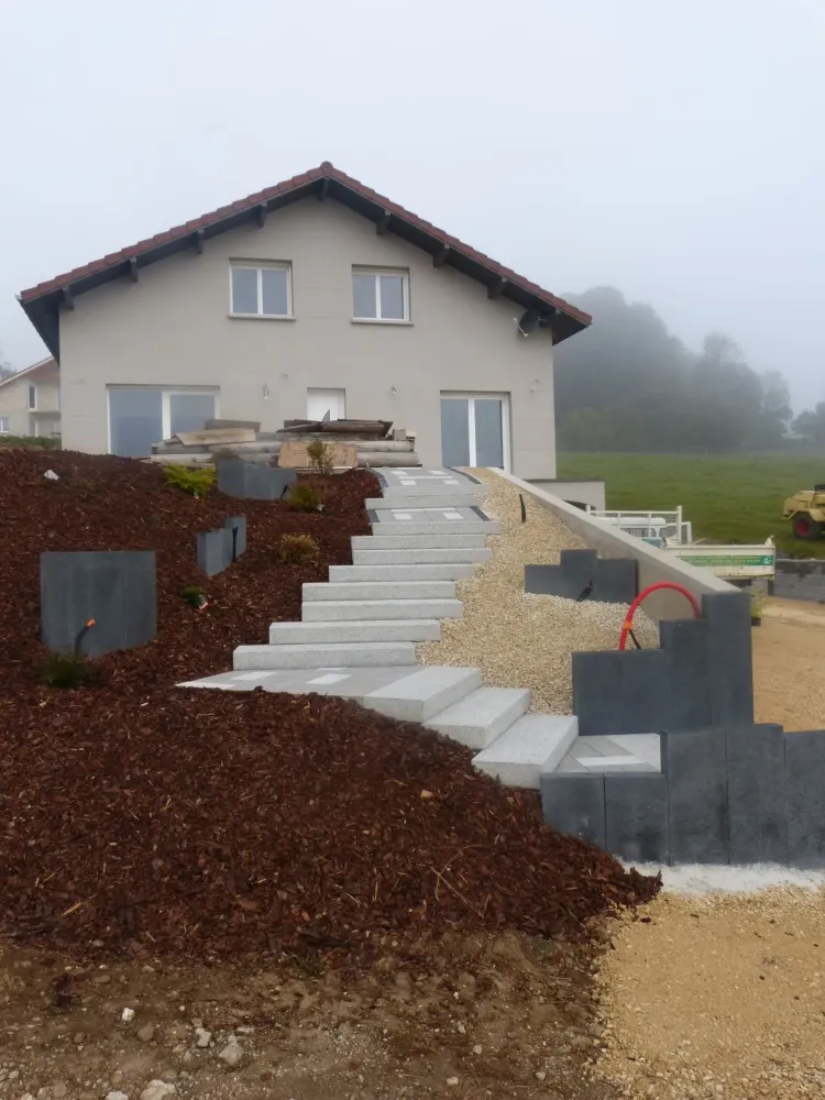 escaliers et maçonnerie paysagère