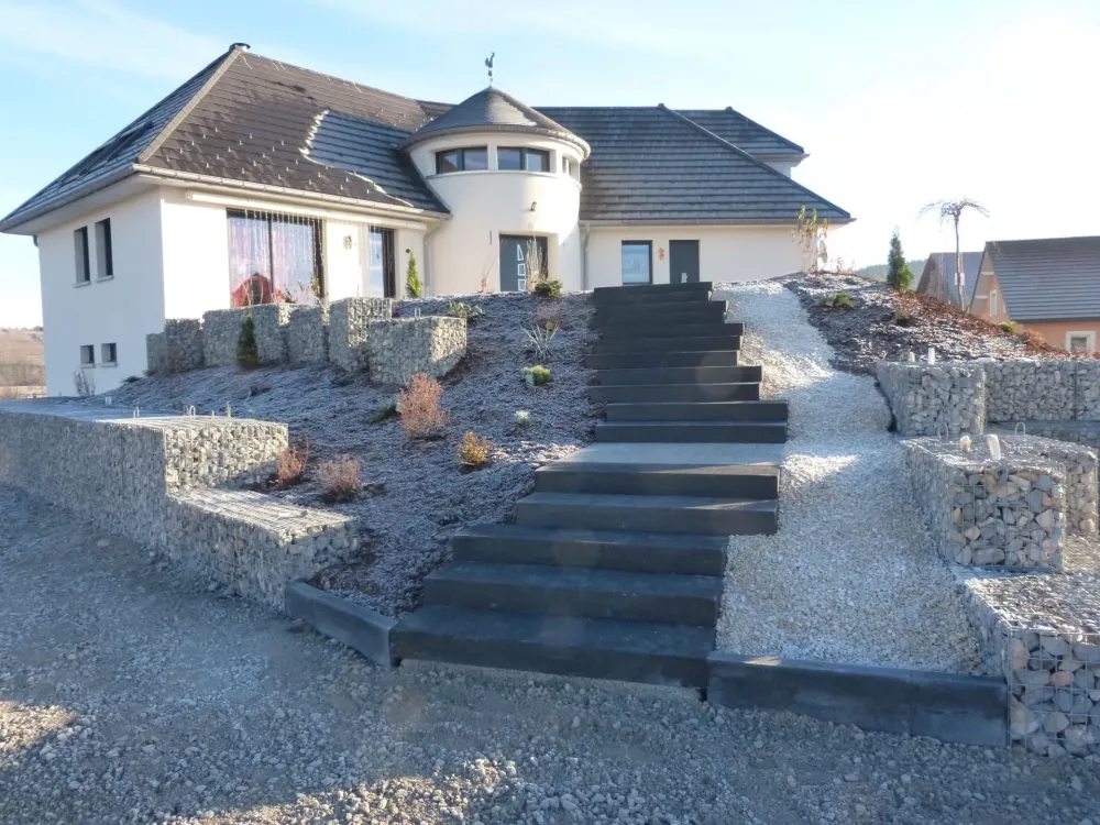 escaliers et maçonnerie paysagère