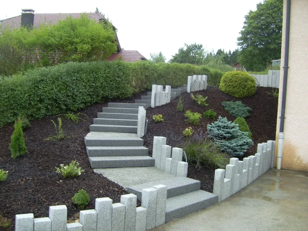 escaliers et maçonnerie paysagère